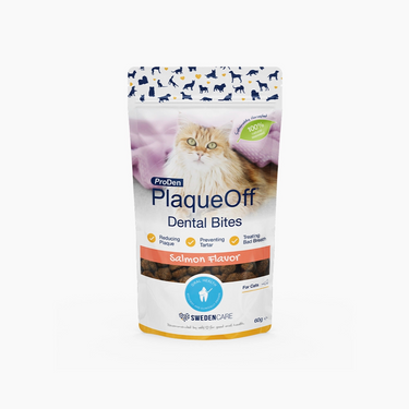 ProDen PlaqueOff Dental Bites for Cats - Salmon Flavour 60 g